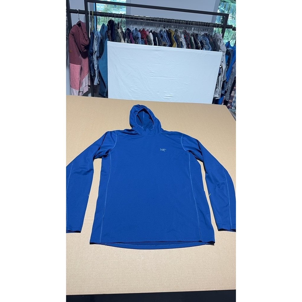Arc'teryx Mens Blue Performance Hoodie Outdoor Activewear Size M